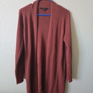 Women's Rust Open Front Cardigan